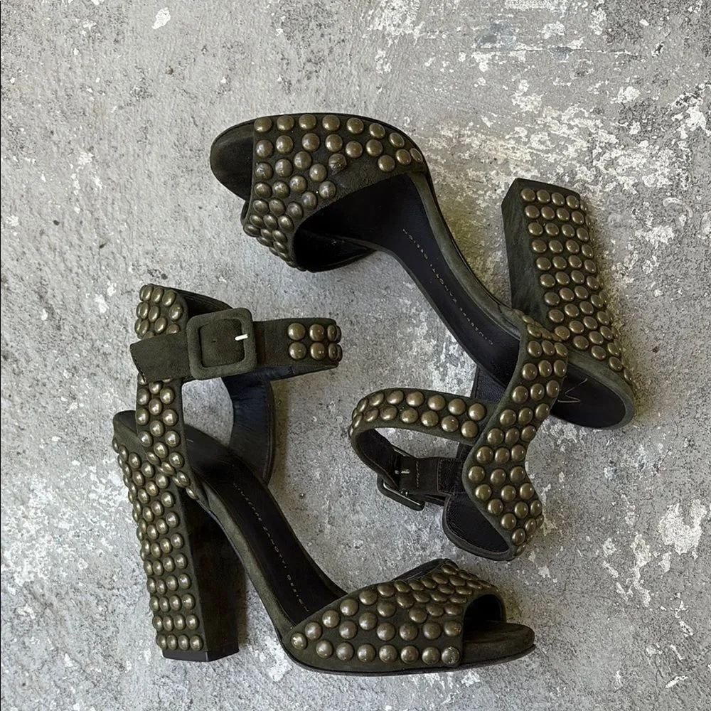 Giuseppe Zanotti studded, suede, heeled sandals